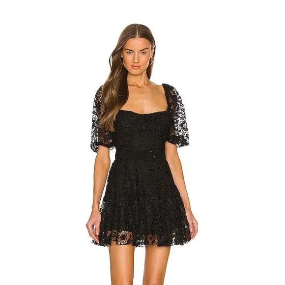 Karina Grimaldi Dresses & Skirts - Karina Grimaldi MELANI Revolve Black Floral Lace Dress Sz XS